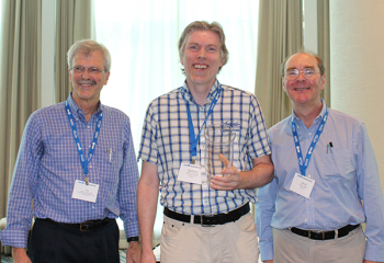 Matthias Schonlau with Jim Rosenberger, Director NISS (left) and David Banks, Director SAMSI (right)