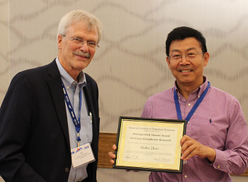 Haibo Zhou recognized as NISS Distinguished Alumni award at NISS/SAMSI reception at JSM.
