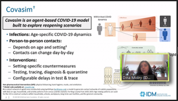 Dina Mistry (IDM) provides an overview of their model called Covasim.