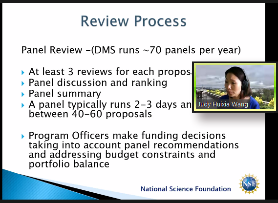 Judy Wang shares advice about NSF grants.