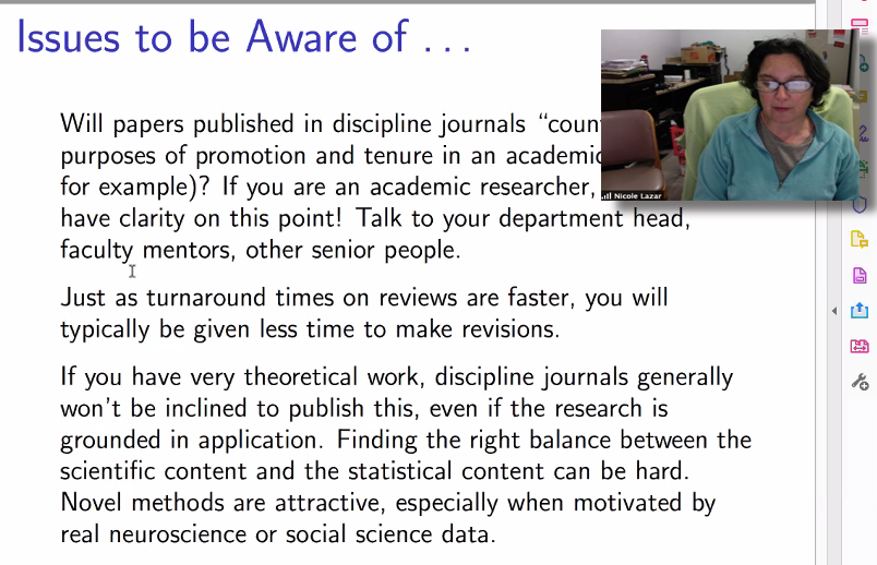 Nicole Lazar talks about writing for statistics journals.