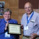Steve Fienberg receives Sacks Award from Mary Batcher